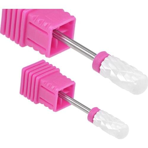 Uxcell Ceramic Nail Drill Bits 3/32 Inch Electric Nails File Bit for Manicure Pedicure LL53-2pcs