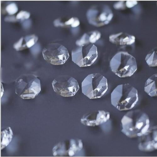 High Quality Clear crystal octagon beads 2000pcs in one hole Birthday party decoration kids room Wedding favors and gifts