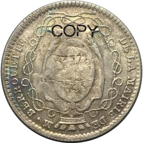 1783 FRANCE Berrouette Mayor of Nantes Silver Token 90% Silver Copy Coin