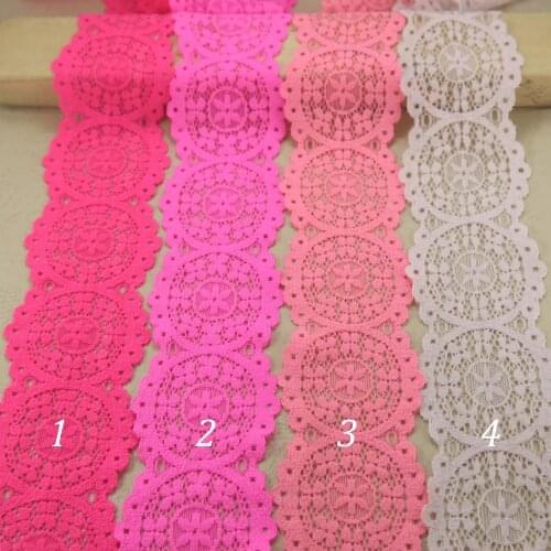 2 yards/lot Diy Sew Apparel Accessories Ribbon Handmade Cotton Lace trim sewing Wedding Scrapbook 50mm width 18 colors