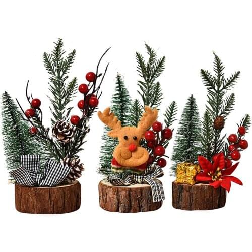 2021christmas Decoraton Mini Christmas Tree LED Luminous Desktop Decoration For Home Shop Window Christmas Party Decorate
