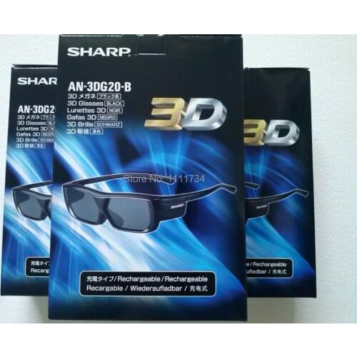 Active shutter 3D glasses AN-3DG20-B for SHARP for active home 3D TV free shipping