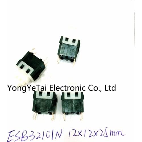 5PCS ESB32101N Self-locking switch 12*12*25 Press the travel switch 4PIN with a lock S