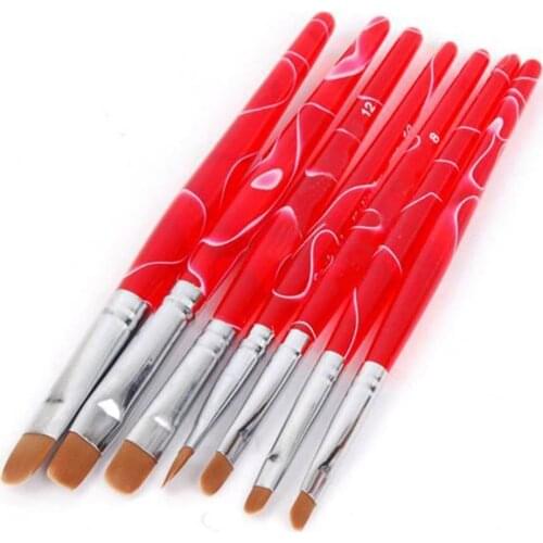 7Pcs/Set UV Gel Nail Art Brush Polish Painting Pen Kit Salon DIY Manicure Tools Nail Art Brushes