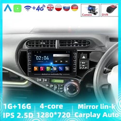 For Toyota Aqua 2011 - 2017 Car Radio Multimedia Video Player Navigation GPS Android No 2din 2 din dvd steering wheel controls