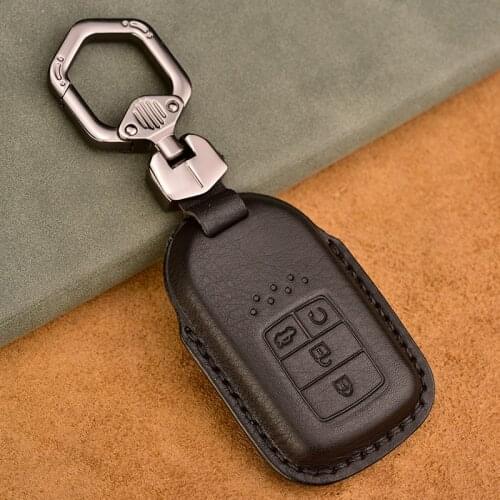 Genuine Leather Car Key Case Cover For Honda 16-17 Jed Crider Odyseey CRV Pilot Accord Civic Fit Car key cover case shell Set