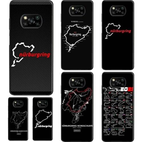 Nurburgring F1 Circuit For POCO X3 Pro M3 F1 F2 F3 Case For Xiaomi Mi Note 10 Lite 9 9T 10T Pro Mi 11 Ultra Cover