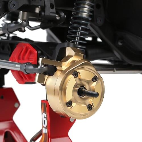 INJORA 2PCS Brass Portal Steering Knuckle Housing Set for 1:10 RC Crawler SCX10 III AXI03007 Upgrade Parts AXI232006