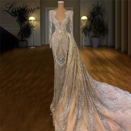 Lowime 2021 Plus Size Long Saudi Arabia Evening Dresses Custom Made Plus Size Dubai Arabic Celebrity Dress Party Gowns Robes