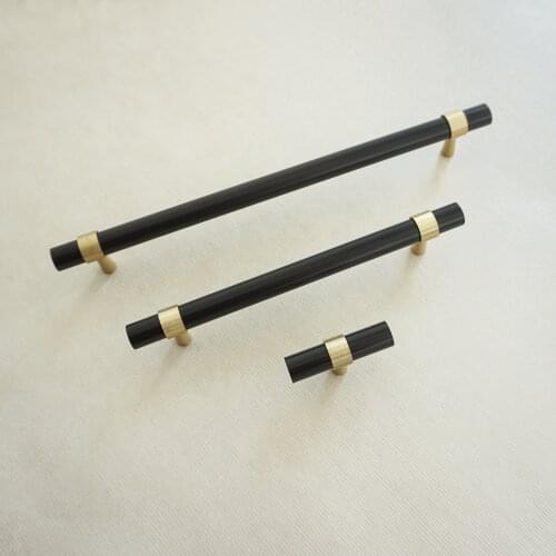 5.04'' 7.56'' Black Copper Furniture Knob and Handles Wardrobe handle Cupboard Drawer Cabinet knob Pulls Furniture Hardware