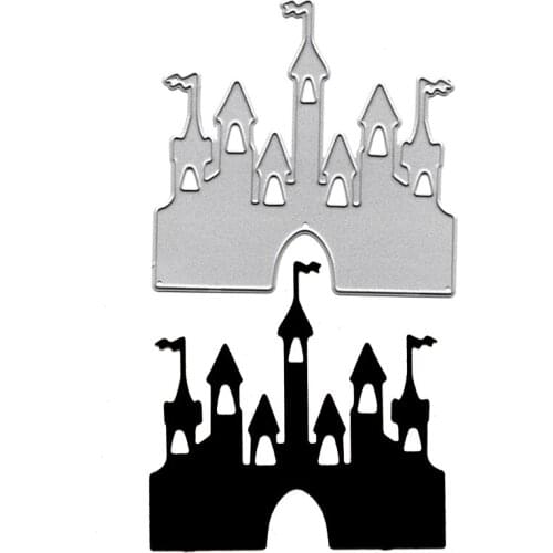 Castle Metal Cutting Dies Scrapbooking Embossing Folders for Card Making Craft DIY Clear Stamps and Slimline Die Cut