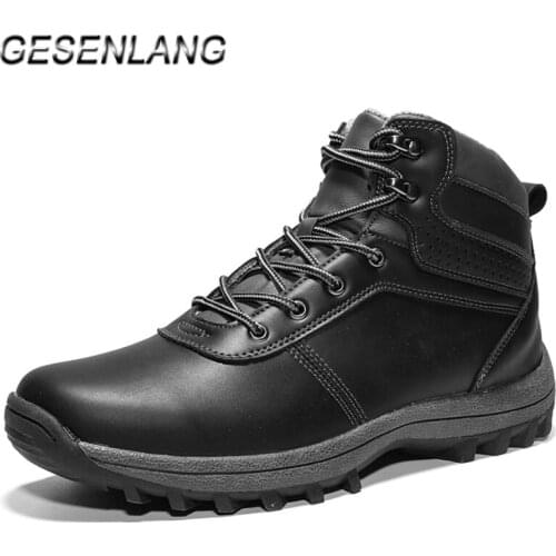 Winter Mens Walking Shoes Breathable Comfortable Soft High Top Snow Boots Nonslip Wearable Shockproof Outdoor Male Sneakers New