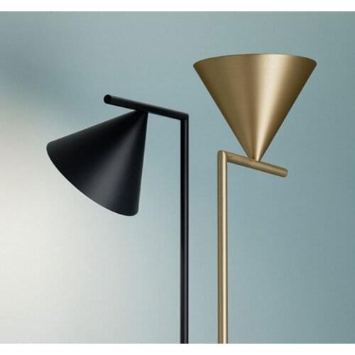 Nordic Art Black Gold Color Stand Lamp For Study Room lambader