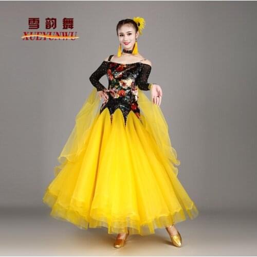 New ballroom waltz dance dress ballroom dance exercise dresses standard ballroom dancing clothes tango dress 071