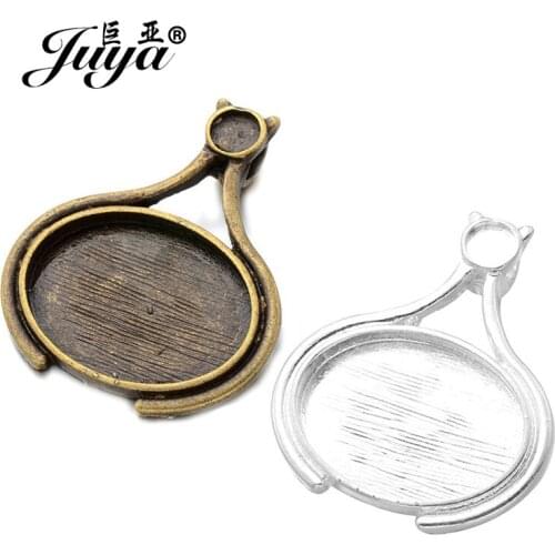 10pcs/lot 25x18mm Inner Size Oval Cabochon Base Setting Charms Pendant DIY Necklace Pendant Jewelry Making Findings Wholesale