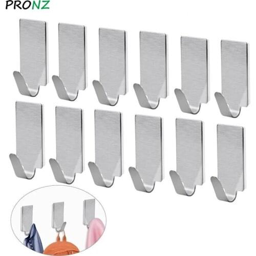 Self Adhesive Stainless Steel Towel Hooks Robe Hanging Hooks Hats Bag Key Adhesive Wall Hanger Storage Hanging Holder Rack