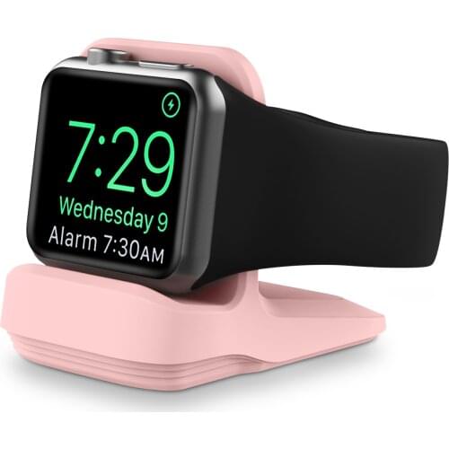 Silicone charging stand for Apple watch Compatible with series 6 5 4 3 2 1 SE 44mm 42mm 40mm 38mm Watch stand base