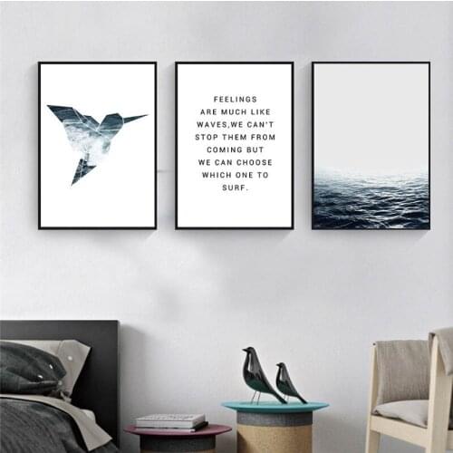 Nordic Decoration Tropical Sea Scandinavian Wall art Canvas Painting Landscape Poster For living room Decoration Home Decor