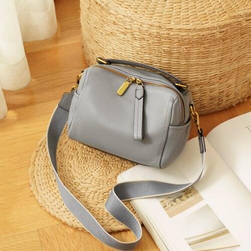 Genuine Leather Shoulder Bags for Women Luxury Handbags Women Bags Brand Designer Fashion Shoulder Boston Bags for Lady