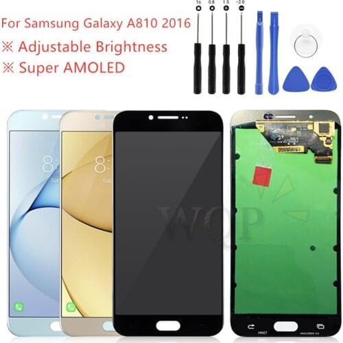 Super AMOLED For Samsung Galaxy A8 2016 A8100 A810 LCD Display Touch Screen Digitizer Assembly Replacement