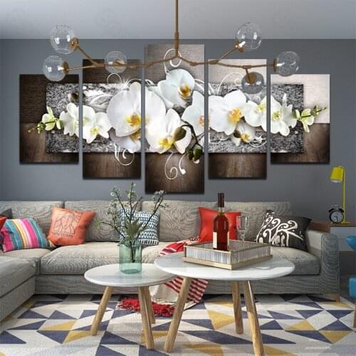 Light Luxury Flower Gardenia Abstract Decorative Painting Simple Style Modern Porch Living Room Corridor Study Room Hotel