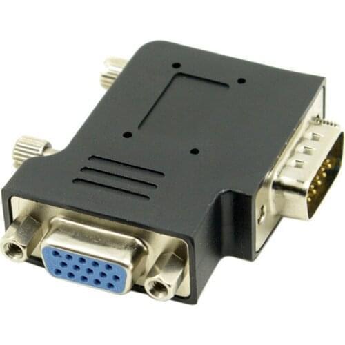 Zihan Vertical Flat Left Angled 90 Degree VGA SVGA Male To Female Extension Adapter