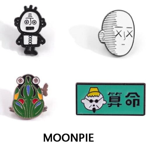 Vintage Retro Enamel Pins Jumping Frog Cartoon Lapel Pins Brooch Metal Badge Classics Jewelry Gifts Collection