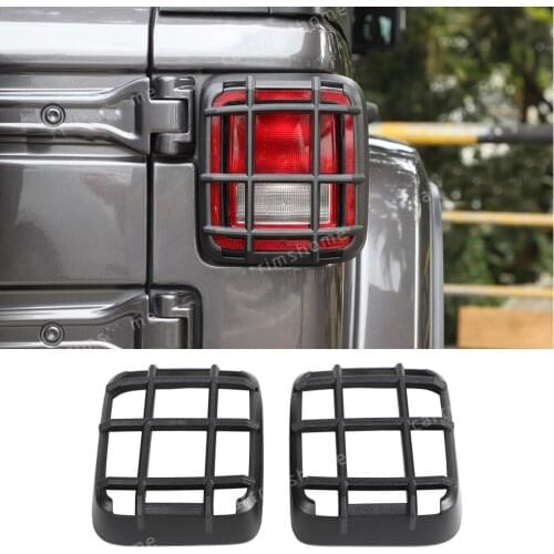 ABS Rear Tail Light Lamp Guard Cover Trim Lamp Protector for Jeep Wrangler JL 2018-2019