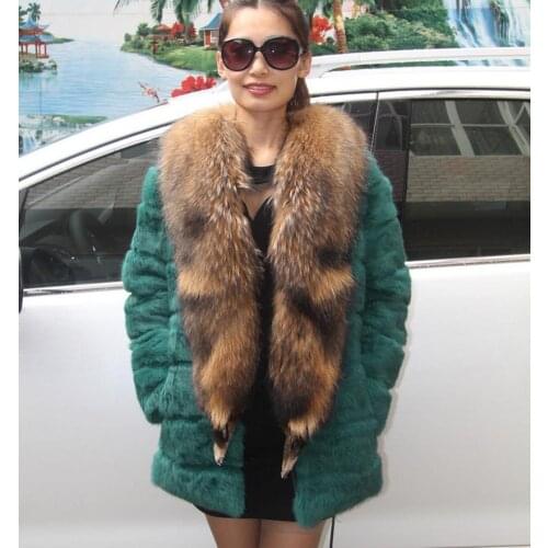 New cold winter jacket women real raccoon fur Sable collar winter coat women fashion casual 100% natural fur Complete fur