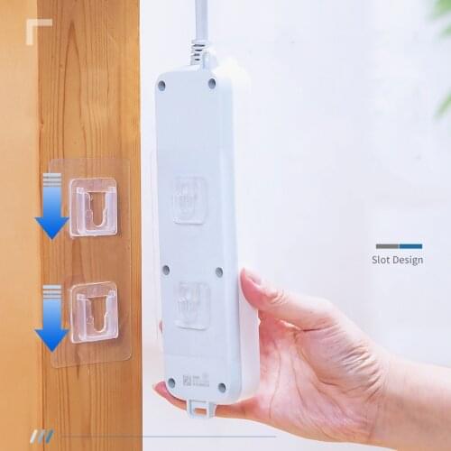 1/5Set Double-sided Adhesive Wall Hook Wall Hooks Hanger Strong Transparent Suction Cup Sucker Wall Storage Holder For Kitchen