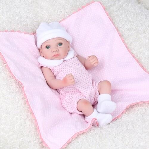 10 inch Lifelike Mini Dolls Handmade Full Vinyl 25 CM Reborn Baby Dolls bebe reborn silicone Kids Toys For children lol Kaydora