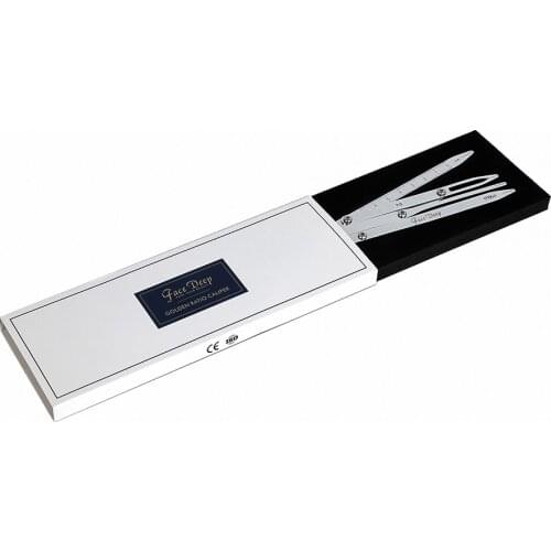 2pcs/lot package sale FACE DEEP Stainless Steel Microblading Golden Mean Caliper Divider For Eyebrow Tattoo