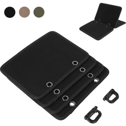 4Pcs/Set Tactical Patch Holder Foldable Patch Board Stand with 2 Buckles Military Finishing Storage Board for ID DIY Badge