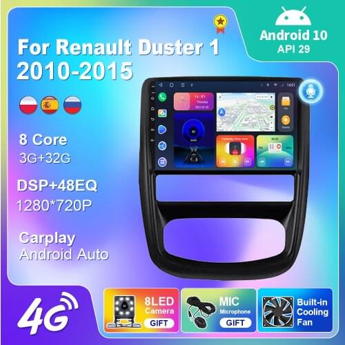 Car Radio 10 Inch Touch Screen Autoradio For Renault Duster1 2010-2015 Multimidia GPS Navigation Carplay Audio For Cars NO DVD