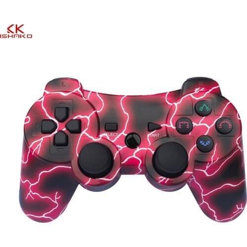 Factory Wholesale K ISHAKO for PS3 Controller Wireless Gamepad for Playstation 3 Remot Ligthning Red For PS3 Console Gamepads