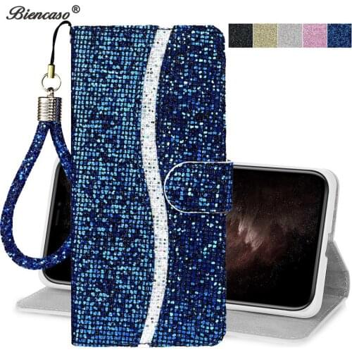 Bling Glitter Wallet Phone Case For Samsung Galaxy A20S A20E A50 A50S A30S A70 A70s A21 A21s A11 M11 Note 20 Ultra Girls Cover