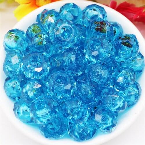 10Pcs 14x8mm Handmade Cut Faceted 5mm Large Hole Beads Fit Pandora Charms Bracelets Earrings Pendant Necklace DIY Jewelry Making