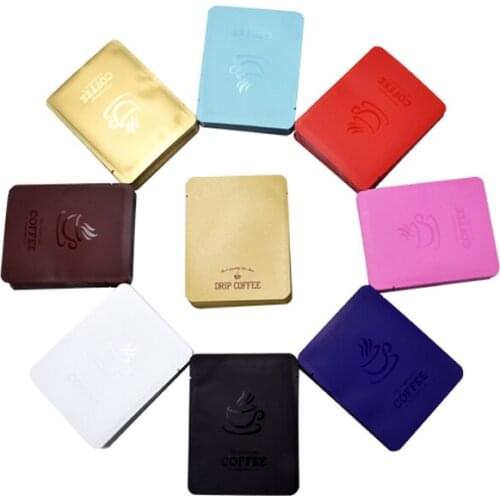 Colorful Aluminum Foil Heat Seal Coffee Bean Packing Bag Vacuum Food Coffee Flat Pocket Packing Bag 100pcs/lot