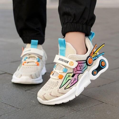 2021 Children Shoes For Baby Boys Sneakers Light Kids Shoes Casual Air Mesh Leather Breathable Soft Running Fashion Sports Shoes