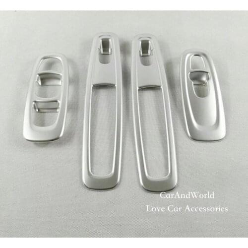 Door Window Switch Cover Interior Armrest Control Panel Trim Stickers For Renault Kadjar 2015 2016 2017 Car Accessories