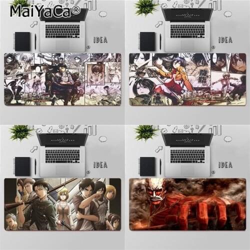 MaiYaCa Top Quality Attack on Titan Silicone large small Pad to Mouse Game Free Shipping Large Mouse Pad Keyboards Mat