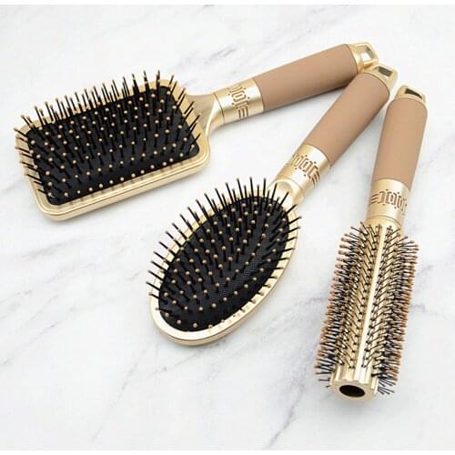 3 Types Massage Oval Hair Comb Round Rectangle Brush Anti Static Detangling Air Cushion Bristle Spa Hairdressing Styling Tool