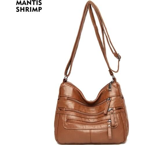 Bags for Women Multifunction Crossbody Bags Fashion Female Bags Large Capacity Messenger Bag Zipper Pu Leather Shoulder Bags