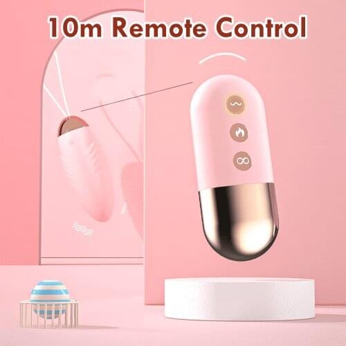 Powerful Vibrator for Women Wireless Remote Control Heating Vibrating Eggs Clitoris Stimulator Bullet Vibrator Jump Egg Sex Toys