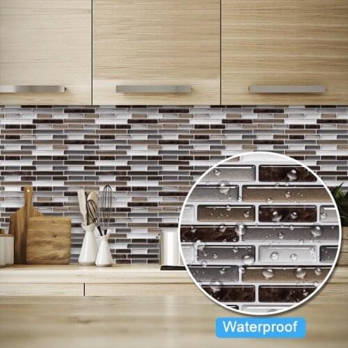 3 d Adhesive Faux Vinyl Peel and Stick Tiles - 1 Sheet