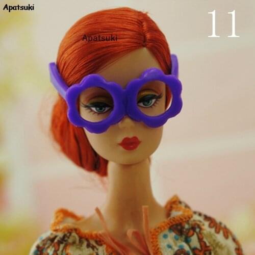 Purple Flower Plastic Glasses For Barbie Doll Sunglasses Eyeglasses For Ken Boy Dolls Sun Glasses Toys Dollhouse Accessories 1/6