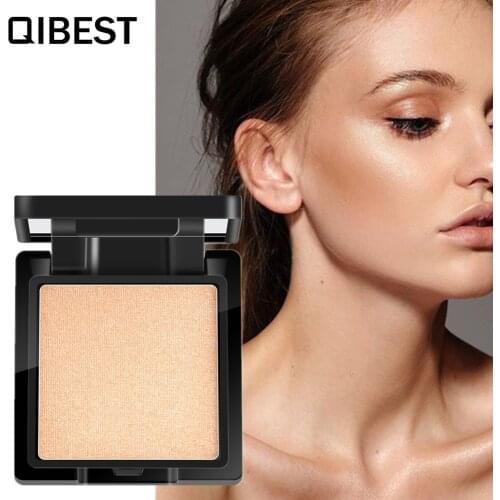 Qibest 7 Color Highlighter Powder Makeup Palette Bronzer Iluminador Face Glow Highlight Brighten Shimmer Contour Make Up Powder