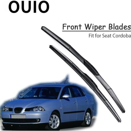 OUIO 1Set Rubber Car Front Wiper Blade Kit For Seat Cordoba 1999-2009 Windscreen Wiper Cleaning Brushes Original Accessories