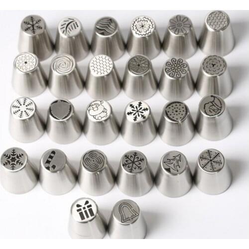 Christmas Stainless Steel Icing Tips Piping Pastry Baking Nozzles Cake decorating tools party supply 26 styles for choose