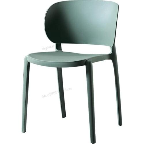 Nordic Modern Thickened Adult Chair Simple Plastic Leisure Chair Home Negotiation Desk Chair Lazy Backrest Dining Chair